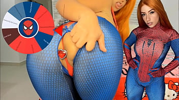 Mary Jane Dari Spider-man Cosplay Mainkan Roda Seks, Blowjob, Payudara Besar Bergoyang, Dan Buttplug – Coba Tahan Ejakulasi