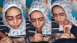 Muka Arab Berjilbab Tersiram Crotin