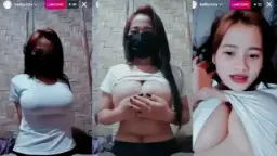 Live Instagram Baby Moy Dengan Kaos Putih Yang Menggoda