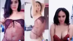 Kimaya Agata Dalam Balutan Lingerie Transparan Yang Menggoda