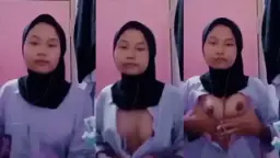 Gadis Berhijab Menggoda, Meremas Payudara Penuh Nafsu