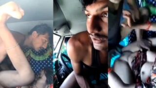 Pasangan Mesra Bercinta Panas Di Dalam Mobil